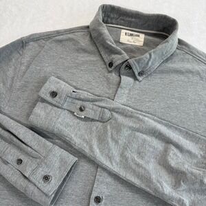 Linksoul Tempus Fugit Gray Long Sleeve Button‎ Down Shirt Mens Size L
